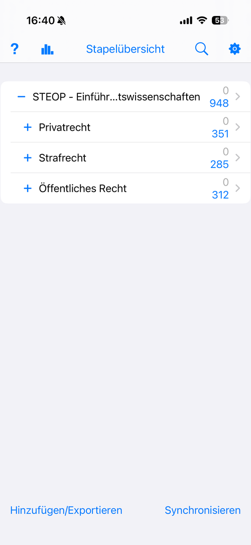 Anki-Deck für STEOP Einführung in die Rechtswissenschaften am Juridicum