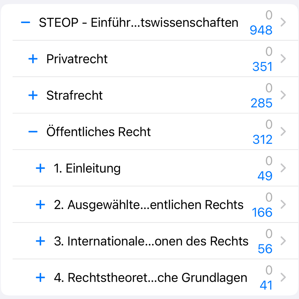 Anki-Deck für STEOP Einführung in die Rechtswissenschaften am Juridicum