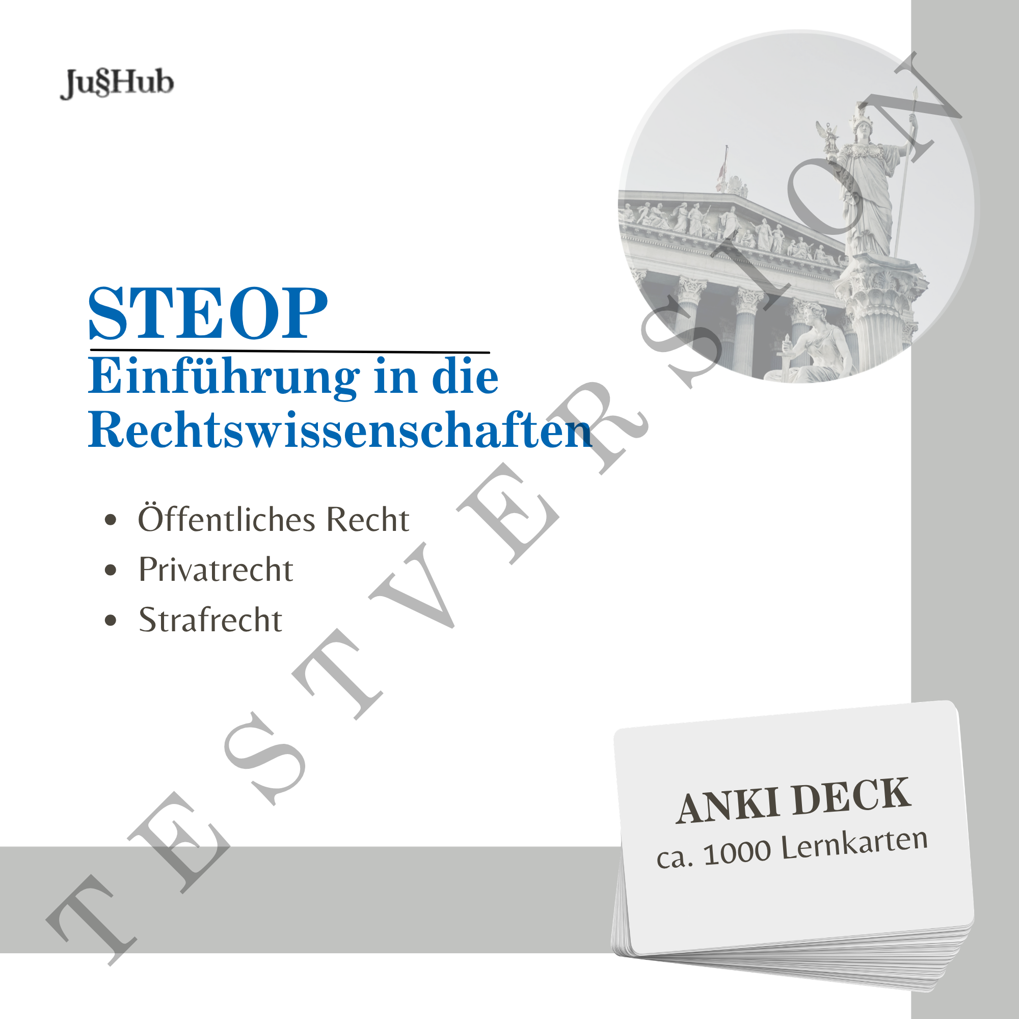 Testversion Anki-Deck für STEOP Einführung in die Rechtswissenschaften am Juridicum