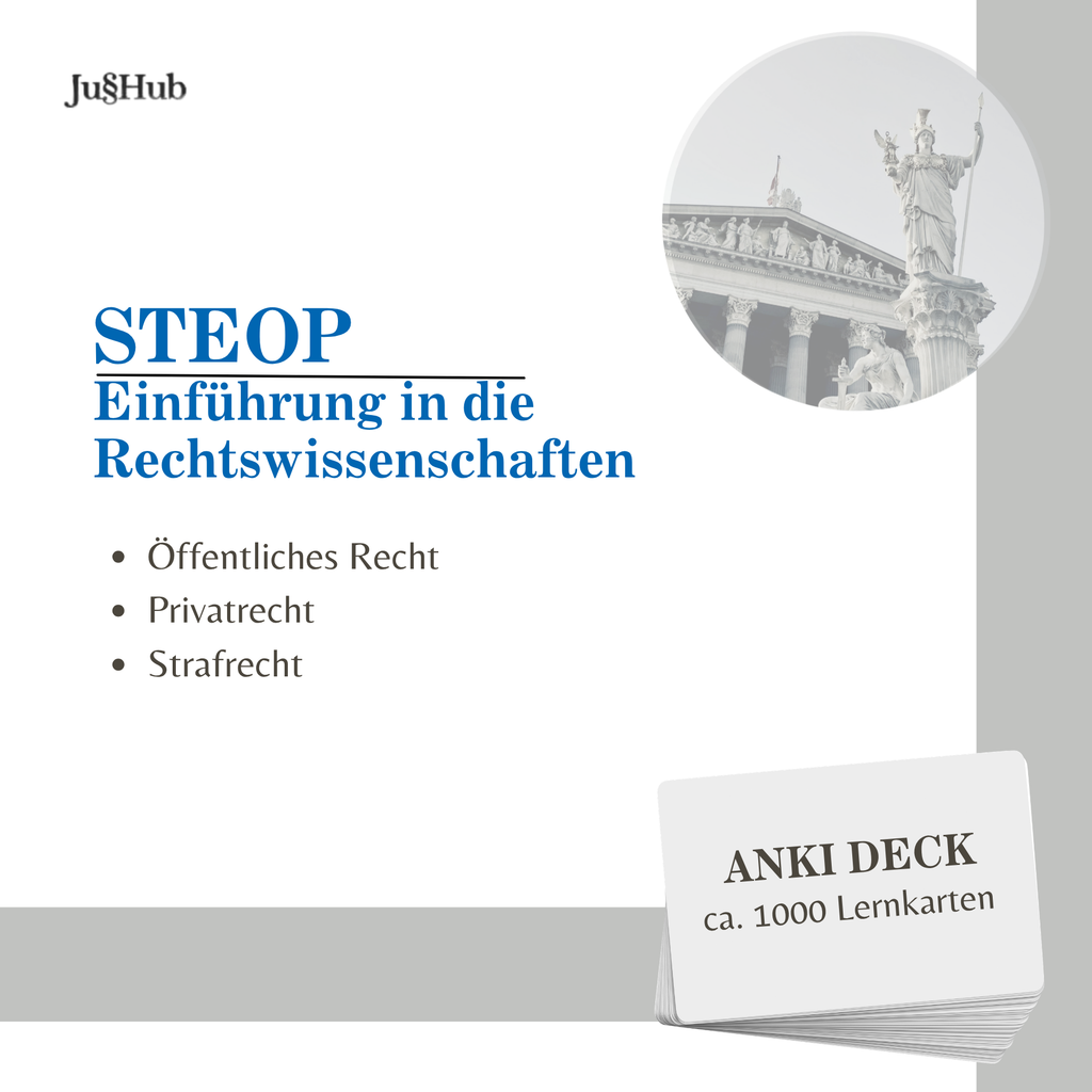 Anki-Deck für STEOP Einführung in die Rechtswissenschaften am Juridicum